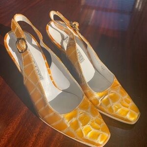 Casadei Italian Leather Slingback Heels 5.5